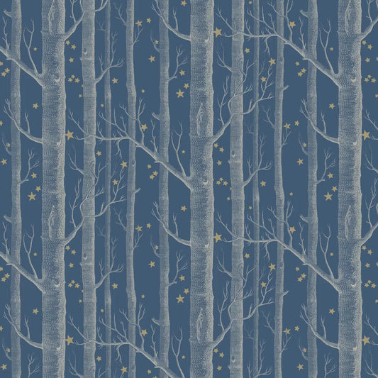 Woods and Stars Wallpaper - Midnight