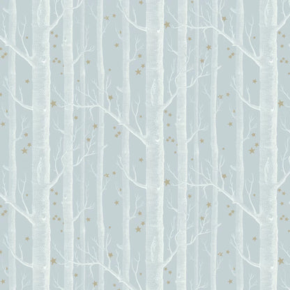 Woods and Stars Wallpaper - Powder Blue