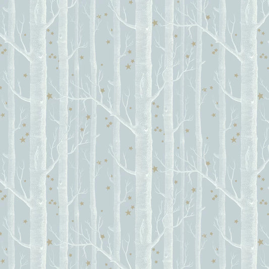 Woods and Stars Wallpaper - Powder Blue