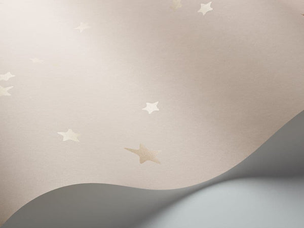 Sample - Stars Wallpaper - Cole and Sons - Pink/Gold