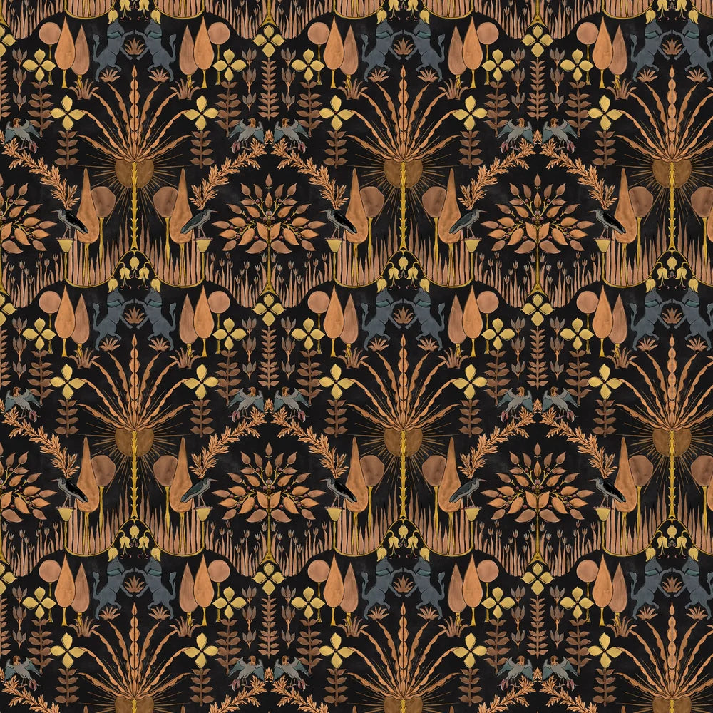Oasis Villa Wallpaper - Black