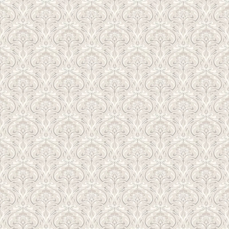 SAMPLE - Flora Art Deco Wallpaper - Natural