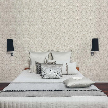 Flora Art Deco Wallpaper - Natural