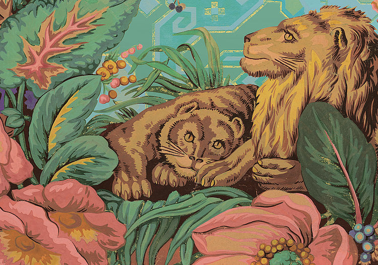 Jungle Majesty - Green - Custom Sized Wallpaper Mural (per m2)