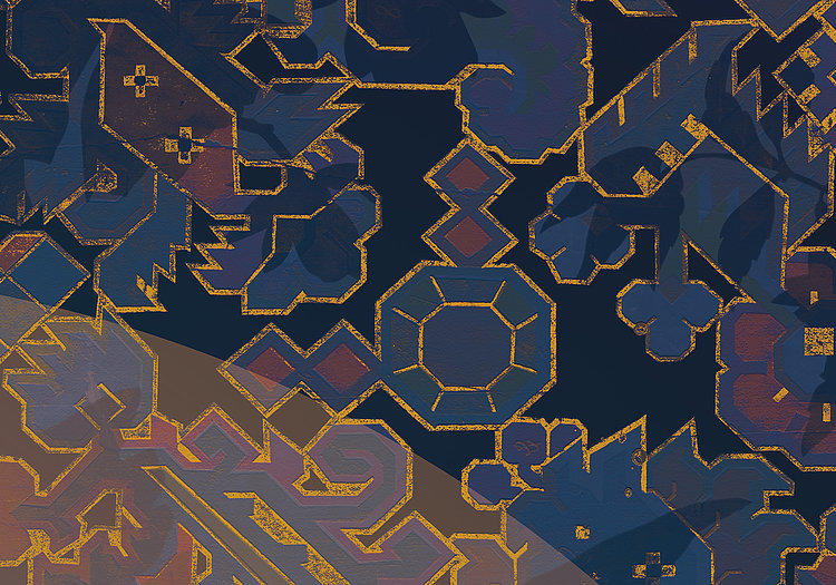 La Lune - Custom Sized Wallpaper Mural (per m2)