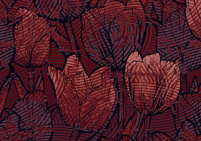 Velvet Bloom - Custom Sized Wallpaper Mural (per m2)