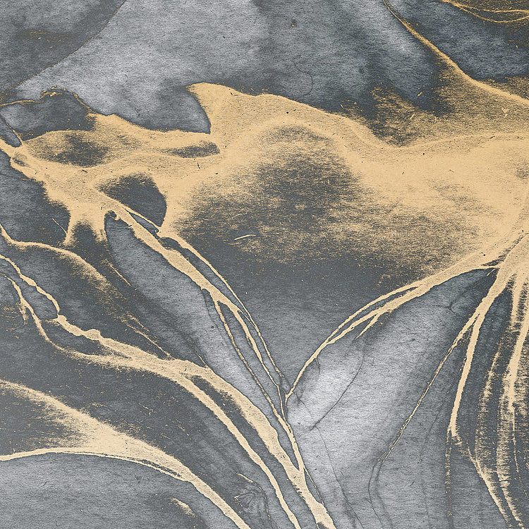 Ink Gold Fluid - Custom Sized Wallpaper Mural (per m2)