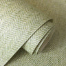 Harris Texture - Textured Herringbone Wallpaper - Green