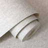 Harris Texture - Textured Herringbone Wallpaper - Grey