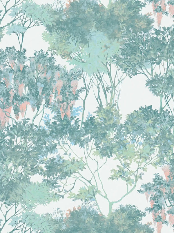 Sample - Abstract Garden Wallpaper - Lime