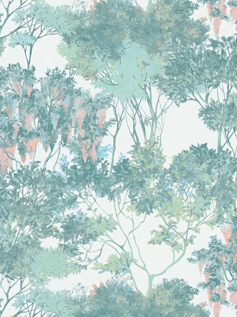 Sample - Abstract Garden Wallpaper - Lime