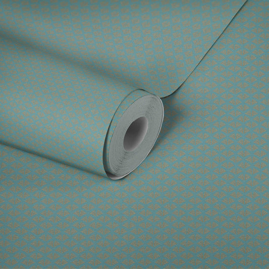 Tiny Wings - Art Deco Wallpaper  - Aqua