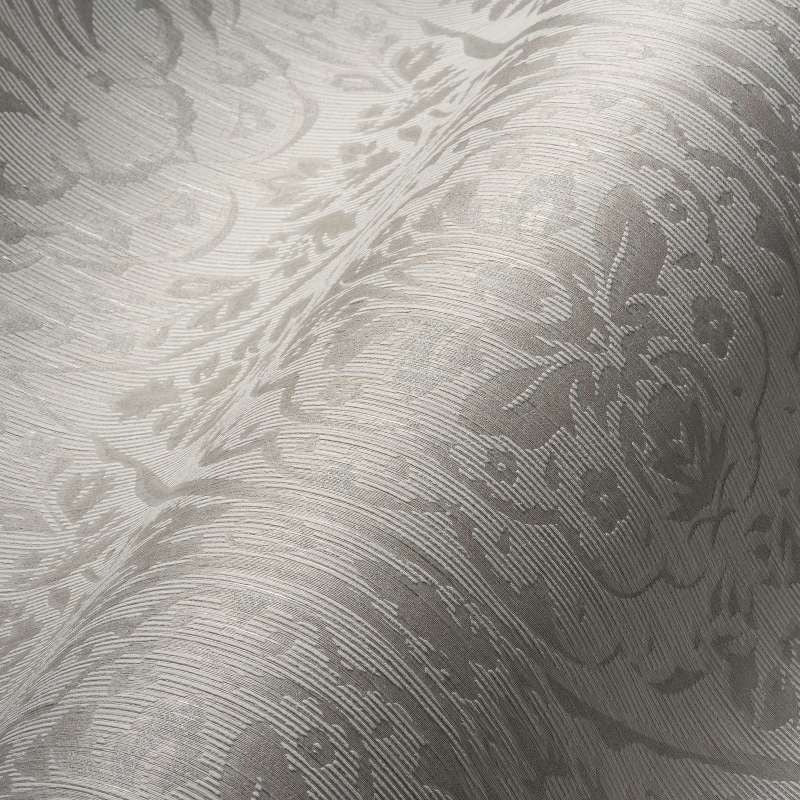 Textured Damask Textured Wallpaper - Beige Brown