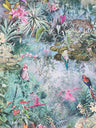Botanical Elegance – Tropical Parrot Wallpaper – Soft Green