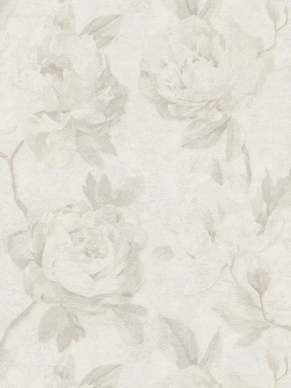 Sample – Rosalie Faded Rose Wallpaper – Grey