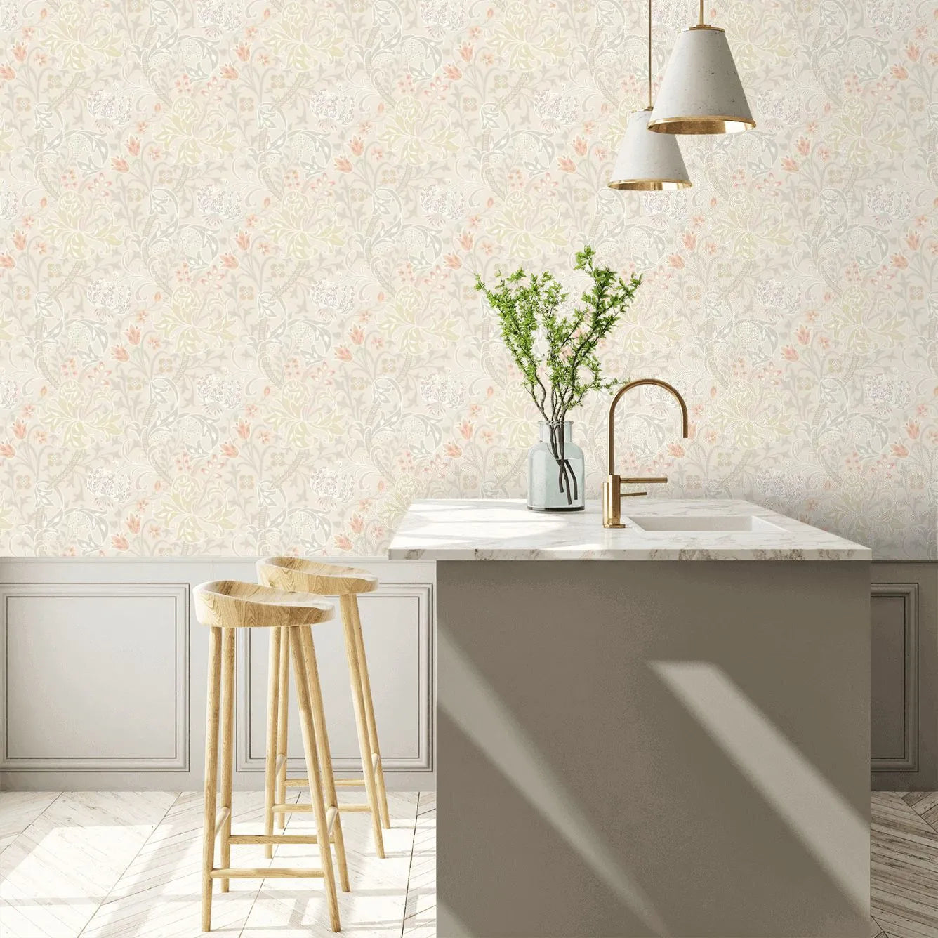 Lily Ogee Wallpaper - Ohpopsi - Natural Stone