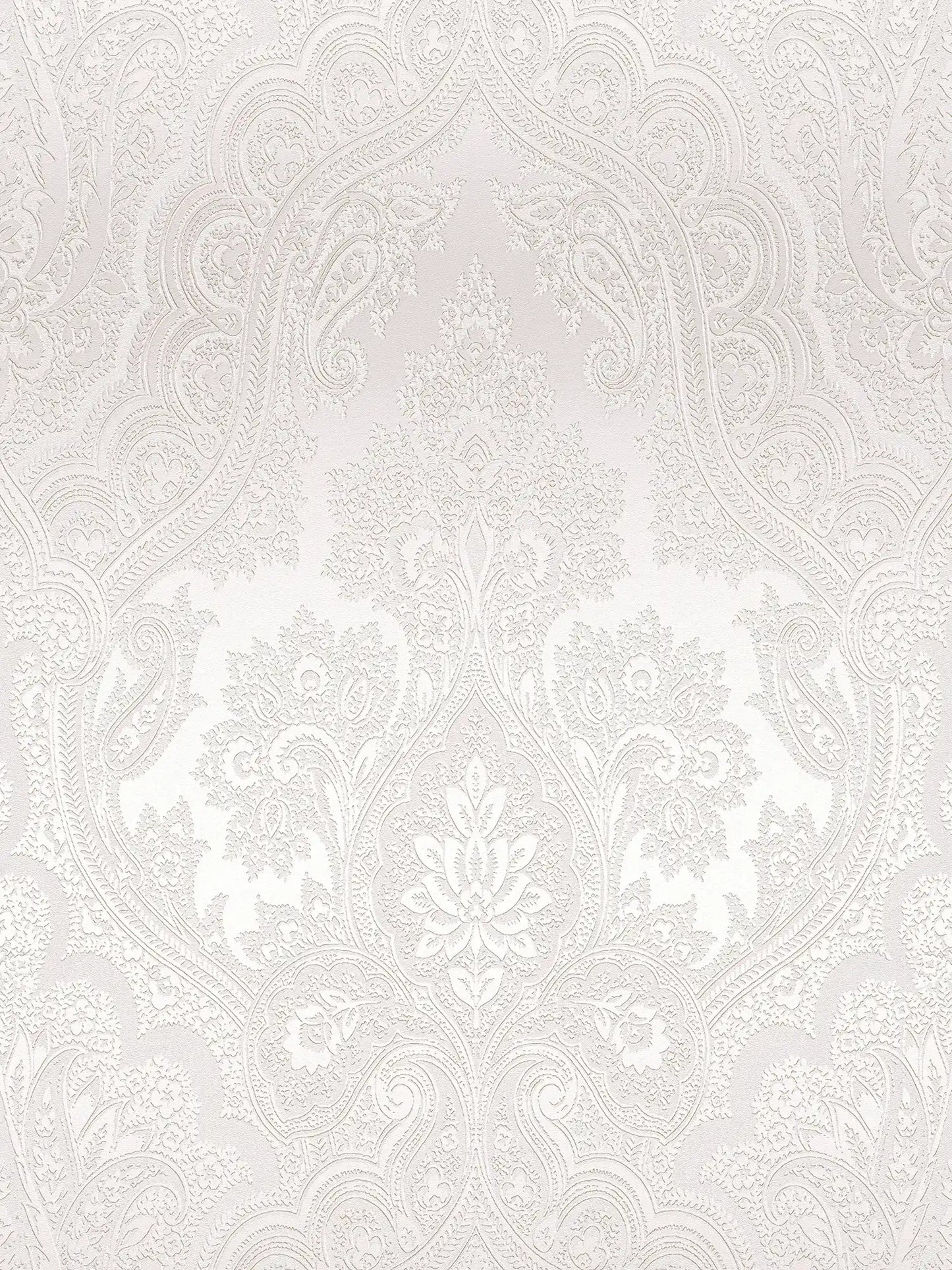 Damask Wallpaper - Beige