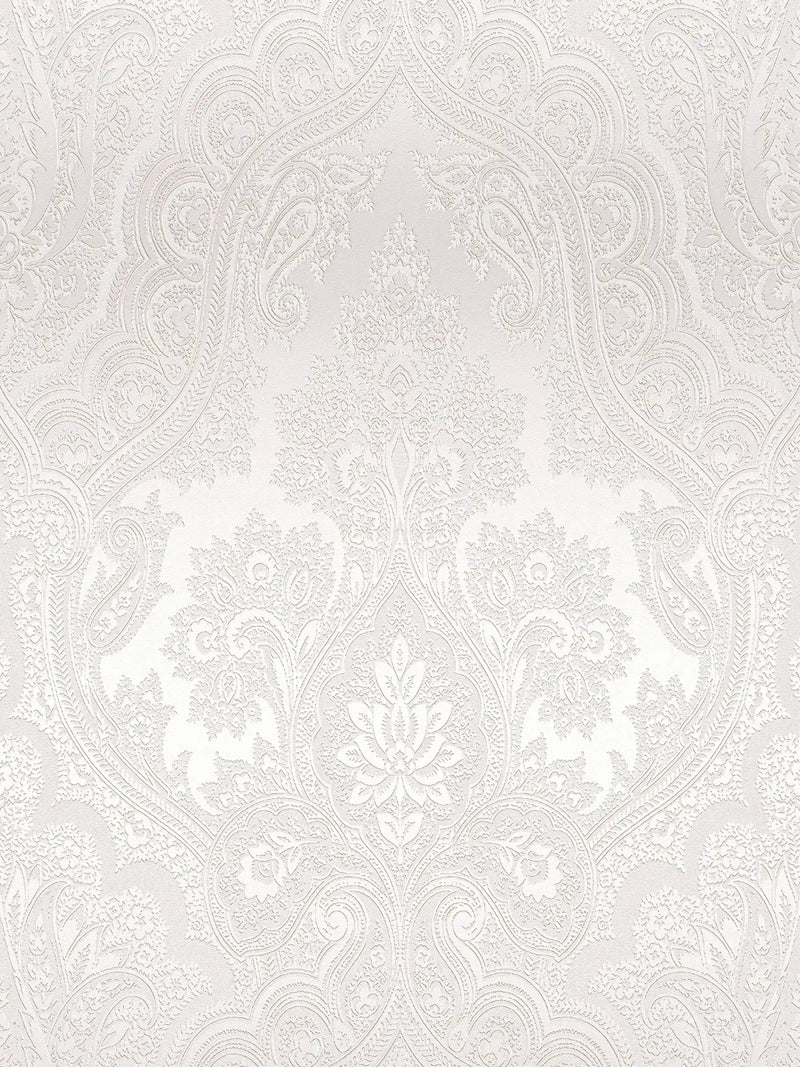 Sample - Damask Wallpaper - Beige