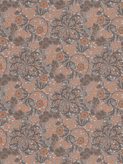 Seaweed Wallpaper - Red/Brown