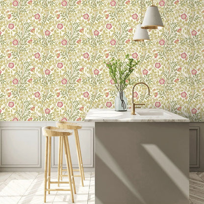 Rosehip Trail Wallpaper - Ohpopsi - Rose Pink