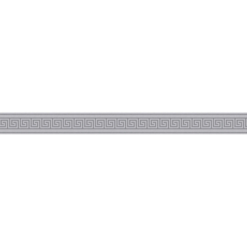 Graphic Meander Border - Grey - Self Adhesive