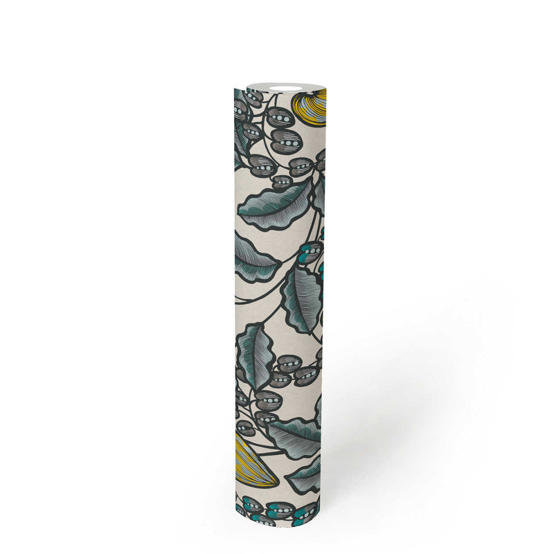 Floral Vine Wallpaper - Cream