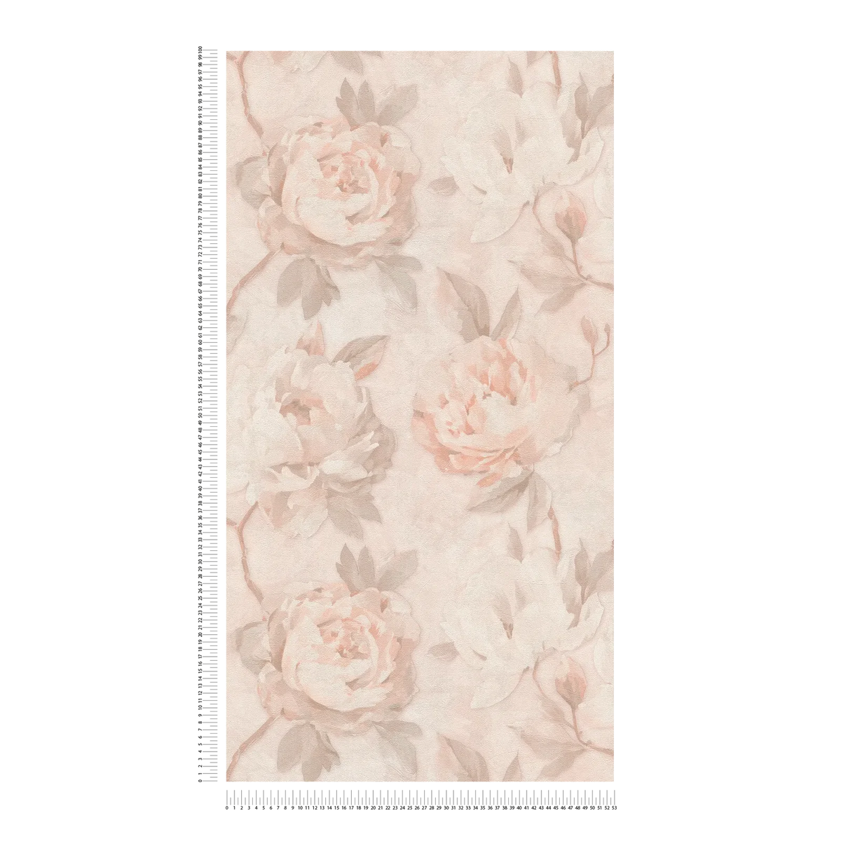 Rosalie Faded Rose Vinyl Wallpaper – Peach