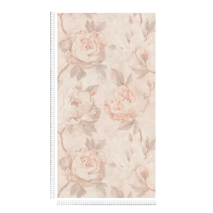 Rosalie Faded Rose Vinyl Wallpaper – Peach