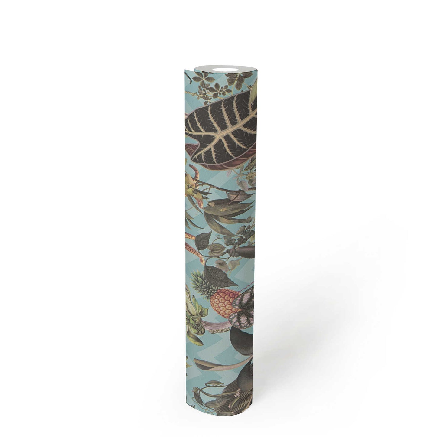 Living Jungle Chevron Wallpaper - Blue