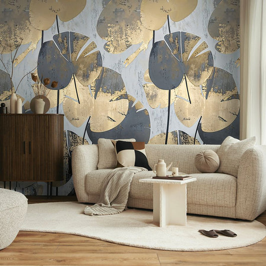 The Wall 4 - Hybrid Wallpaper Mural - Glamour Leaf