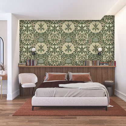Daisy & Oak Wallpaper - Sage / Forest