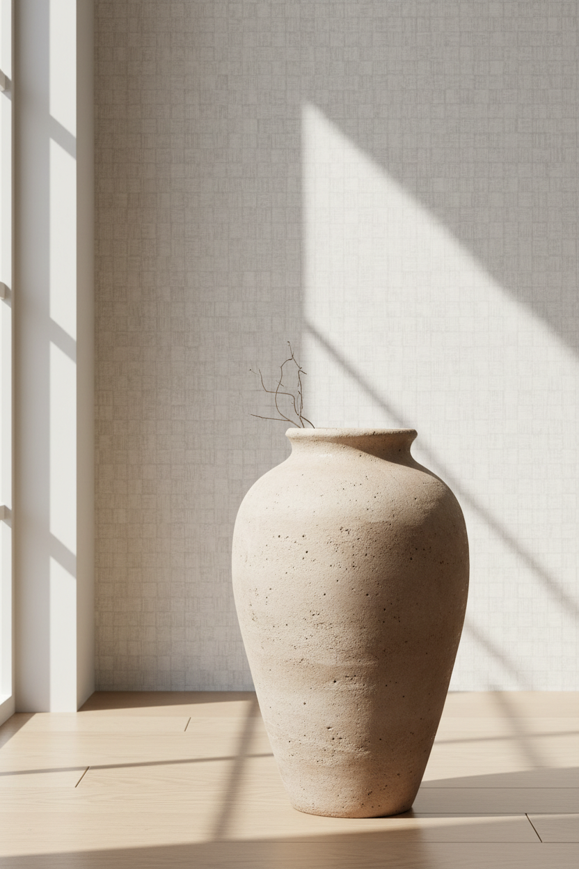 Damier Vinyl Big Weave Wallpaper - Lightest Wash