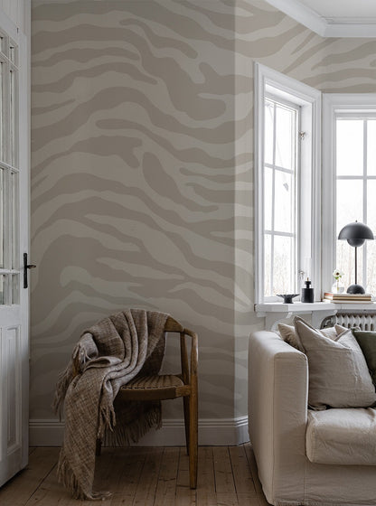 Date Night - Custom Sized Wallpaper Mural (per m2) - Beige