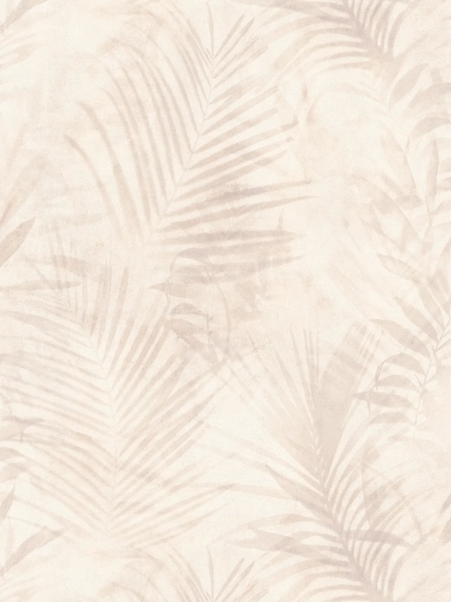 Soft Palm Leaf Vinyl Wallpaper - Cream