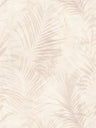 Soft Palm Leaf Vinyl Wallpaper - Cream