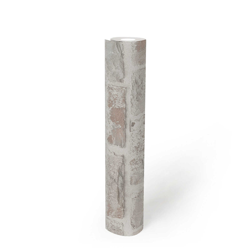 Classic Brickstone - Natural Wallpaper - Grey