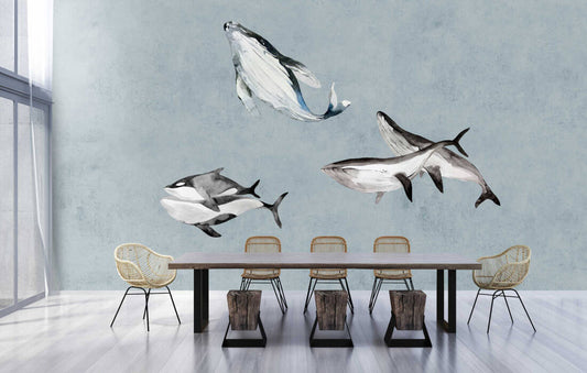 Oceans Five Mural - Custom Sized Wallpaper Mural (per m2)