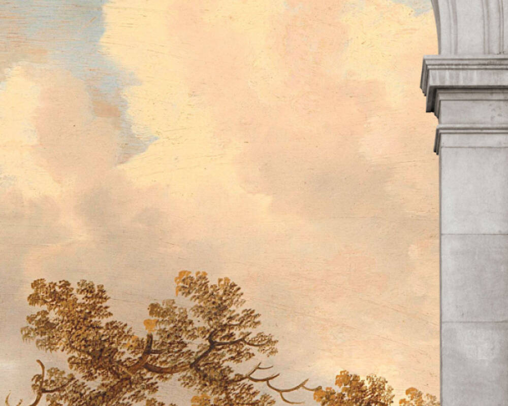 Castello Arches  - Pink Tinge - Custom Sized Wallpaper Mural (per m2)