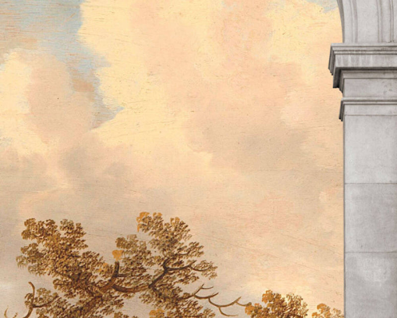 Castello Arches  - Pink Tinge - Custom Sized Wallpaper Mural (per m2)