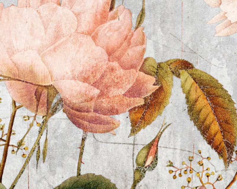 Timeless Rose Oasis - Custom Sized Wallpaper Mural (per m2)