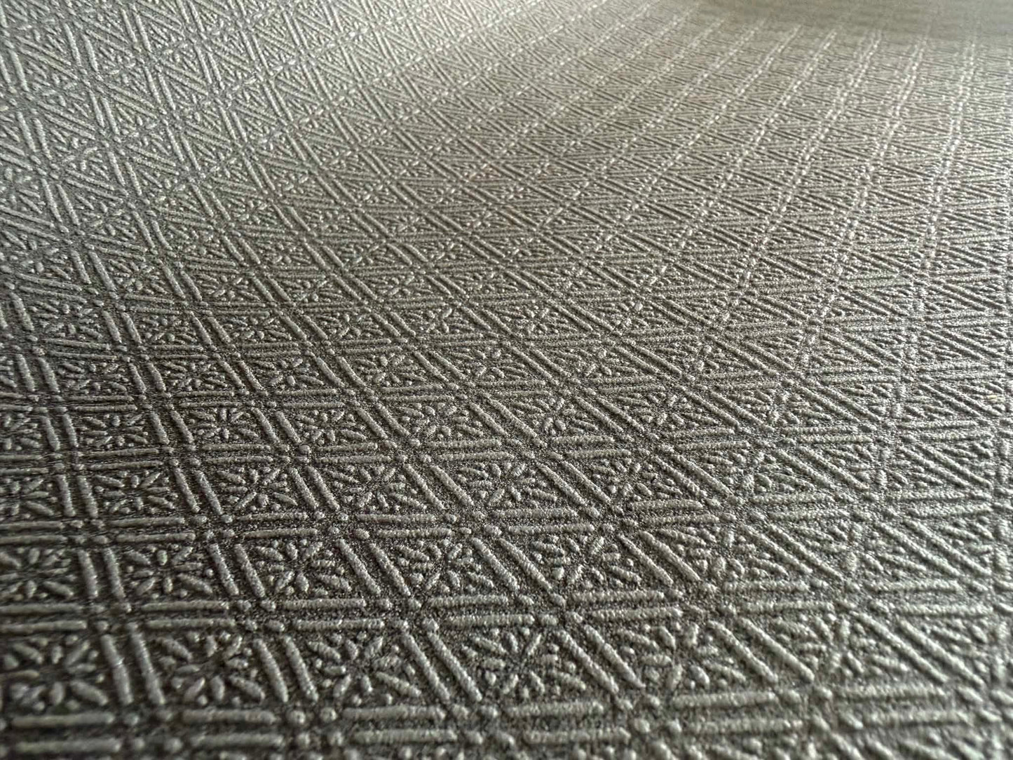 Asian Fusion Geometric Textured Wallpaper - Black - Last 45 Rolls