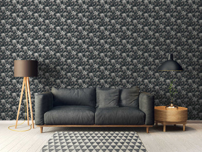 Mystery Monkey Vinyl Wallpaper - Ebony