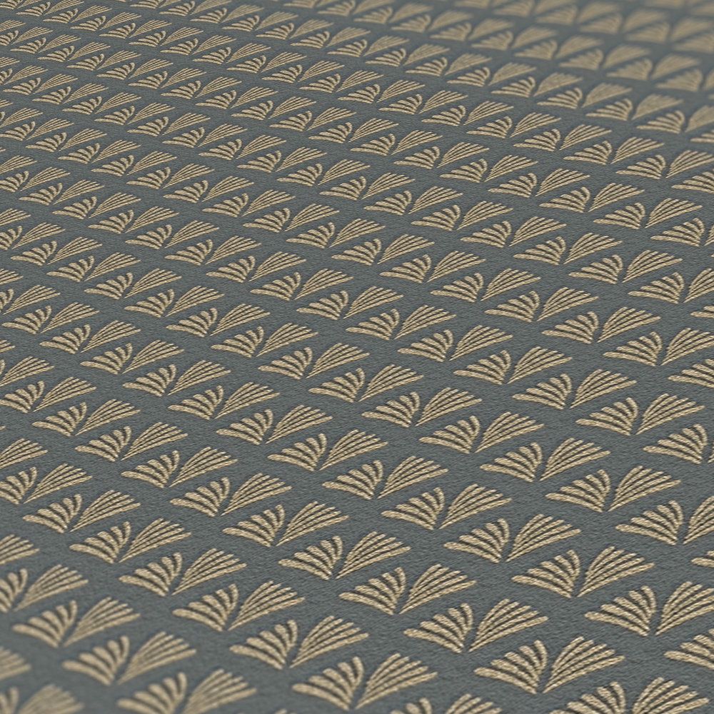 Tiny Wings - Art Deco Wallpaper  - Ebony