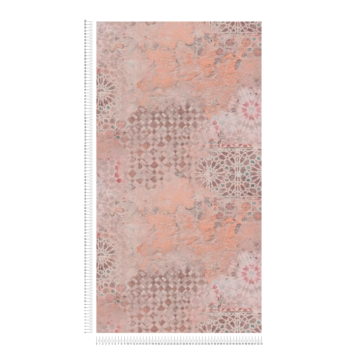 Barcelona Mosaic Wallpaper - Brown - Orange