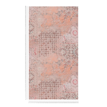 Barcelona Mosaic Wallpaper - Brown - Orange