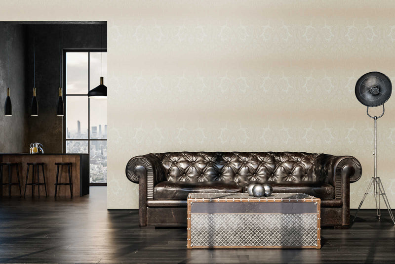 Damask Wallpaper - Light Pink