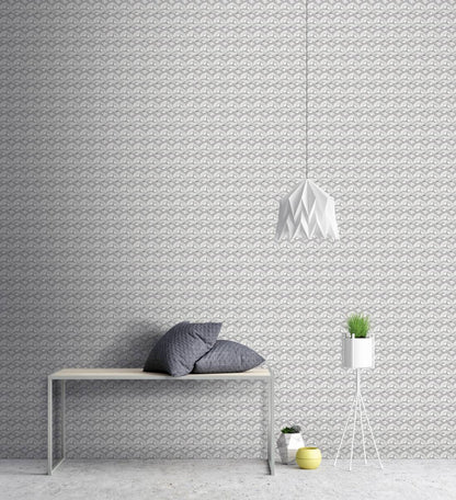 Deco Fanfare Heavy Weight Wallpaper  - Grey