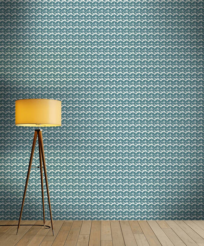 Deco Fanfare Heavy Weight Wallpaper - Green/White