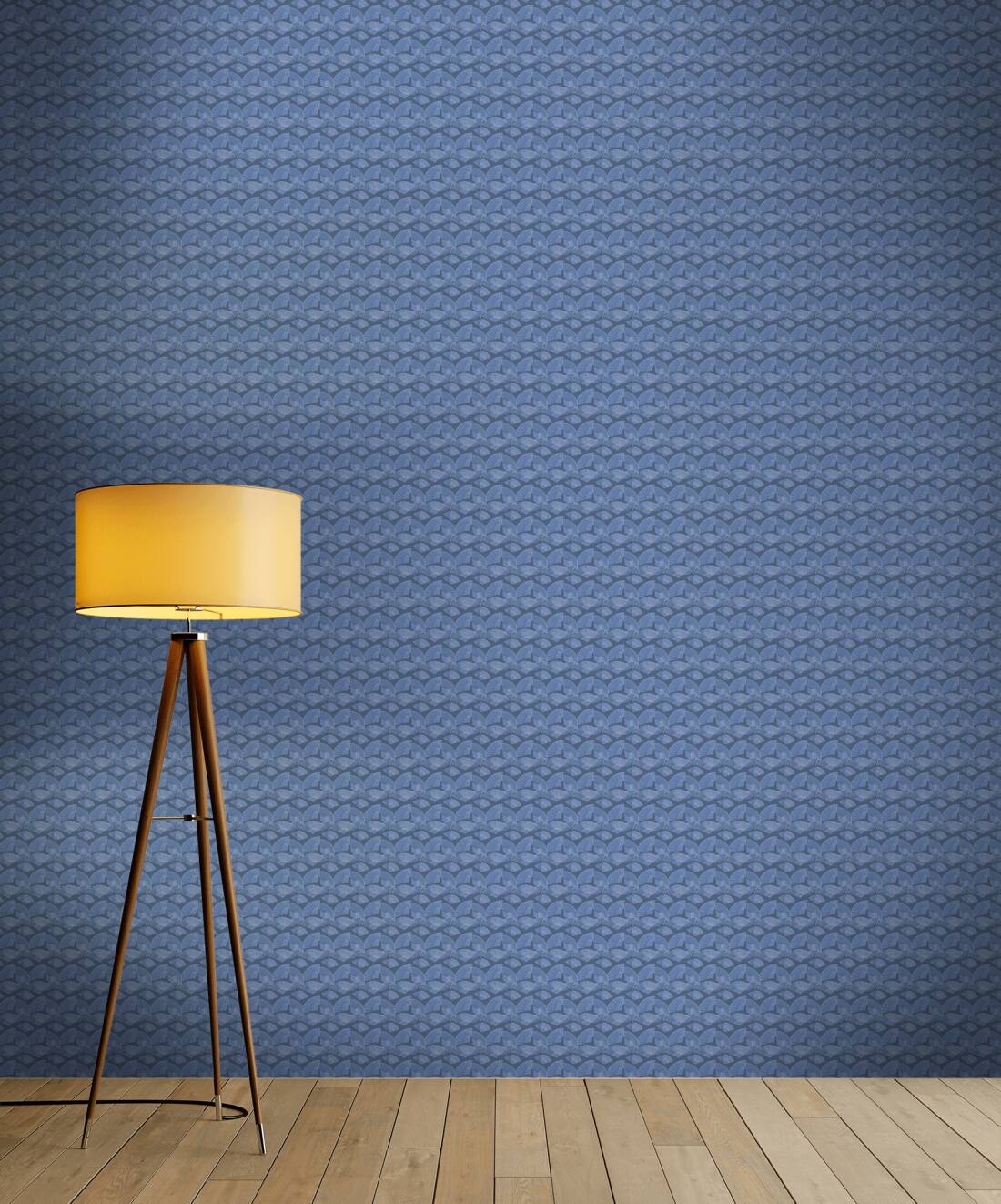 Deco Fanfare Heavy Weight Wallpaper - Blue