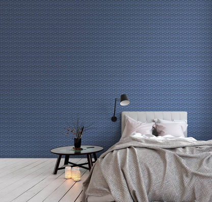 Deco Fanfare Heavy Weight Wallpaper - Blue